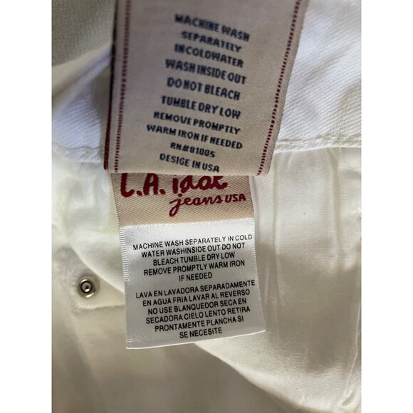 L.A. Idol USA White Bootcut Jeans W/ Embellished Pockets Size 13 - Picture 10 of 10